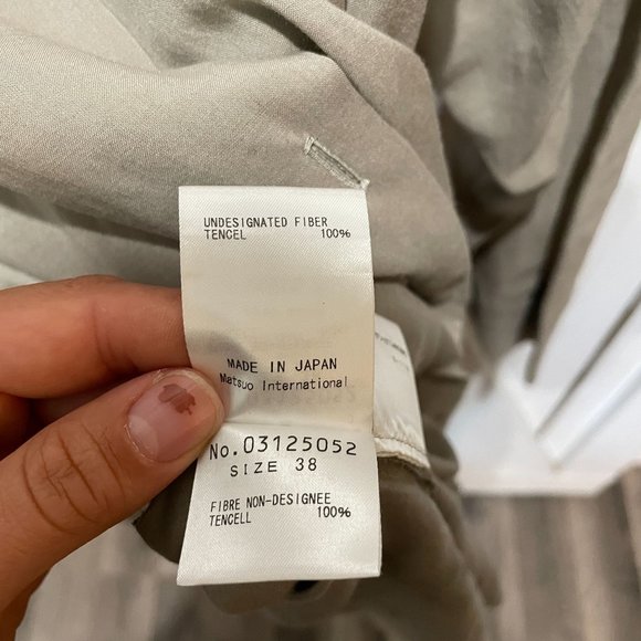 MATSUO International Japan Lagenlook tan Tunic 38 - Picture 5 of 8